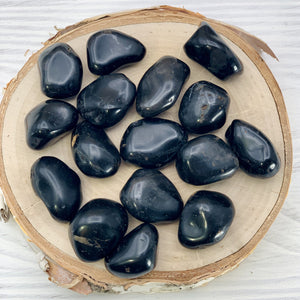 Black Onyx Crystal Tumbled  Stone - Interiors in Balance