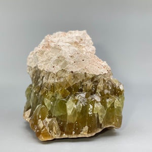 Green Calcite Free Form in its Matrix from Nature