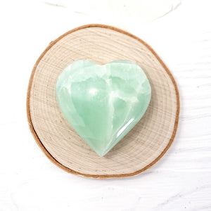 Caribbean Calcite Heart 2" - INTERIORS IN BALANCE