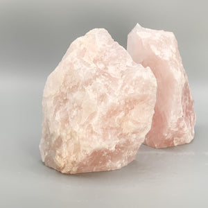 Rose Quartz Natural Bookends - INTERIORS IN BALANCE