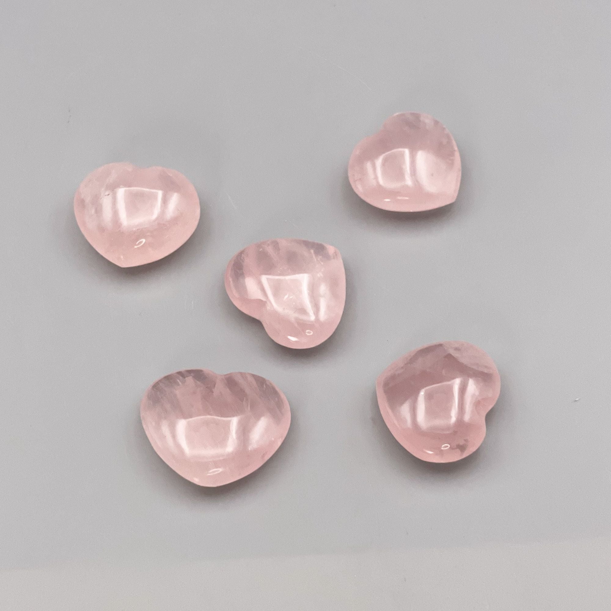 Rose Quartz Polished Heart 1"