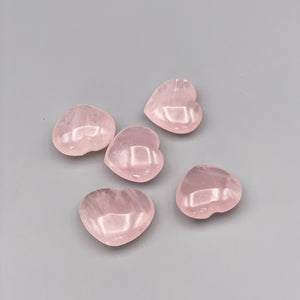 Rose Quartz Polished Heart 1"