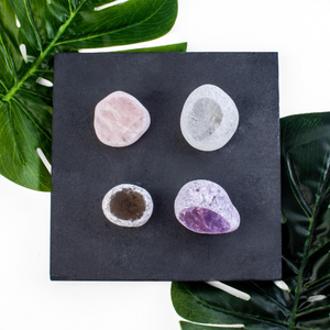4 Seer Stones: Rose, Smokey, Crystal Quartz, Amethyst