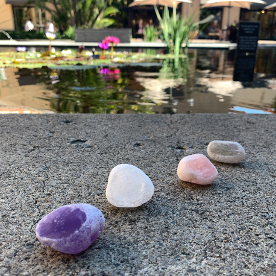 4 Seer Stones: Rose, Smokey, Crystal Quartz, Amethyst
