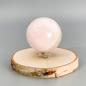 Pink Calcite Sphere, Glows Florescent
