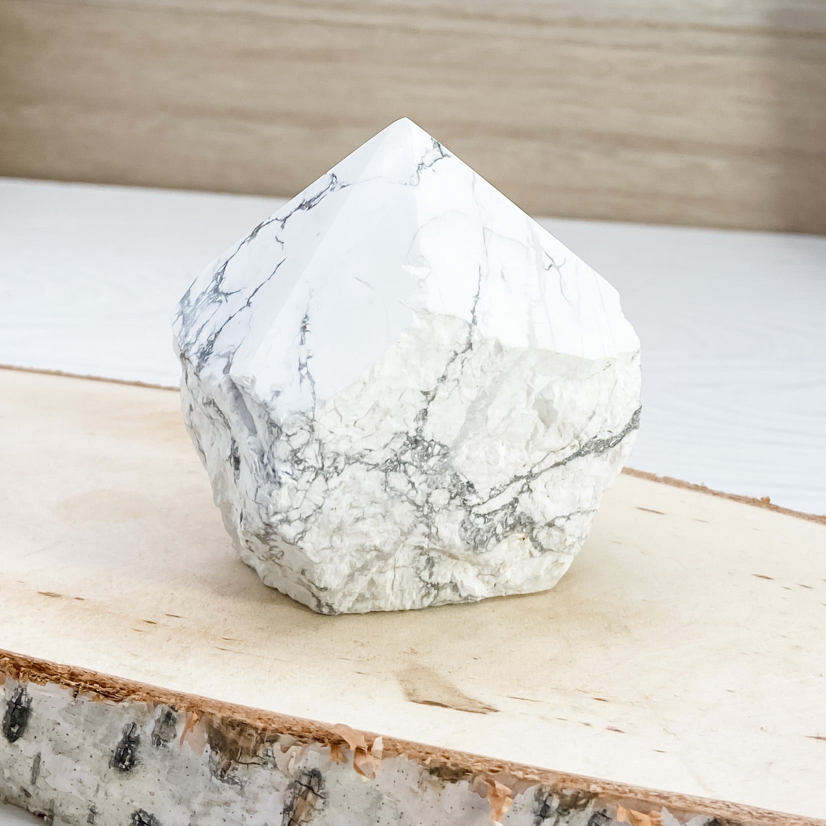 White Howlite Energy Generator Point