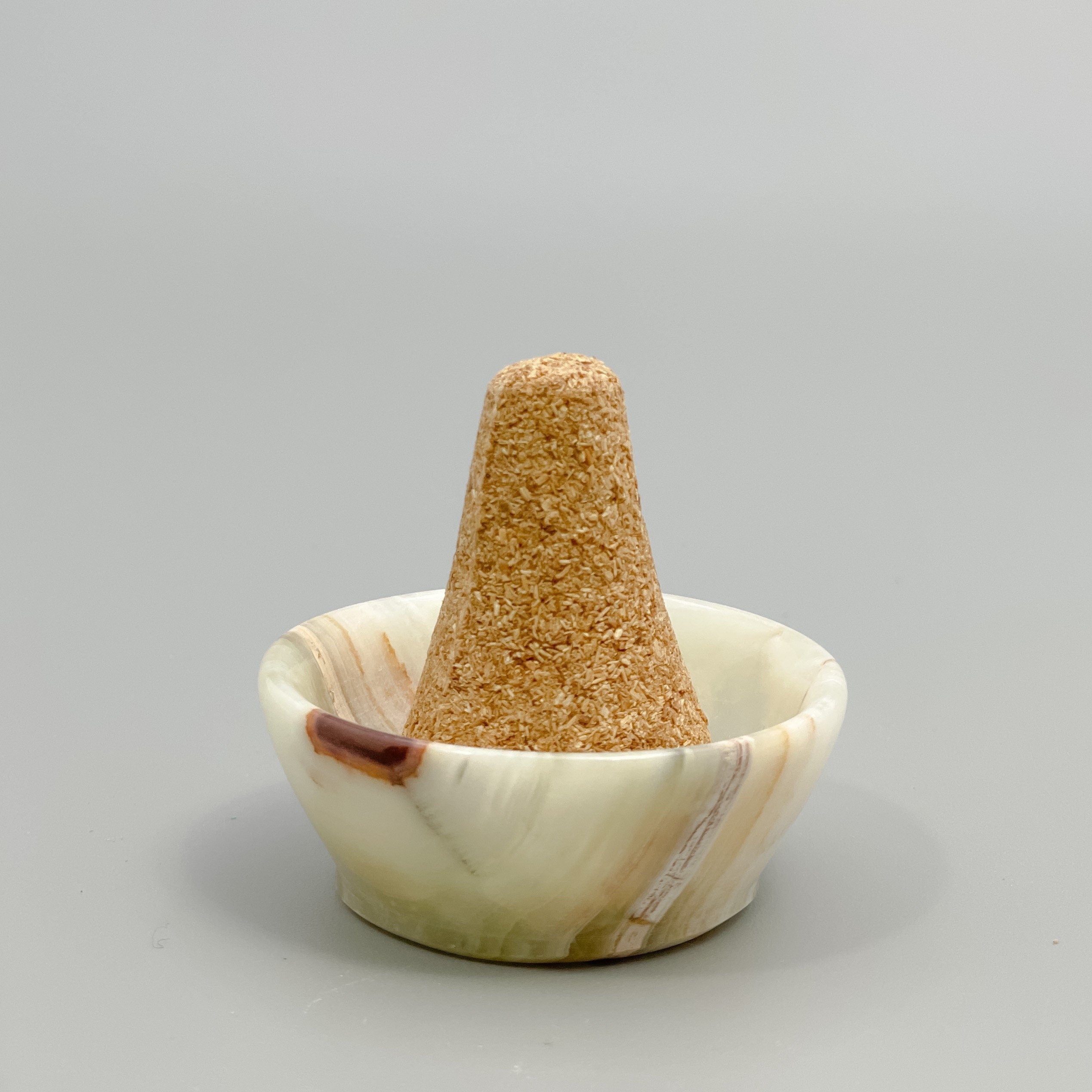 Palo Santo Cone & Green Onyx Bowl 2”,