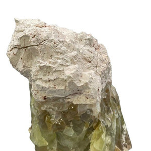 Green Calcite Free Form in its Matrix from Nature