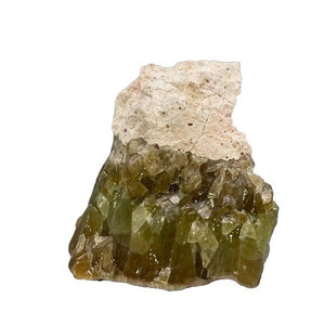 Green Calcite Free Form in its Matrix from Nature