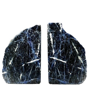 Solid Sodalite Bookends, Over 6 lbs. (A)