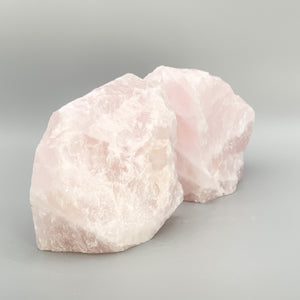 Rose Quartz Natural Bookends - INTERIORS IN BALANCE