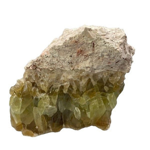 Green Calcite Free Form in its Matrix from Nature