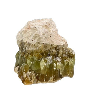 Green Calcite Free Form in its Matrix from Nature