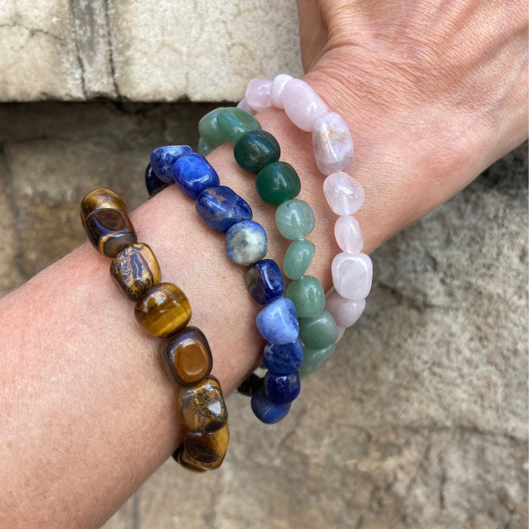 Rose Quartz Chakra Boho Stretch Bracelet