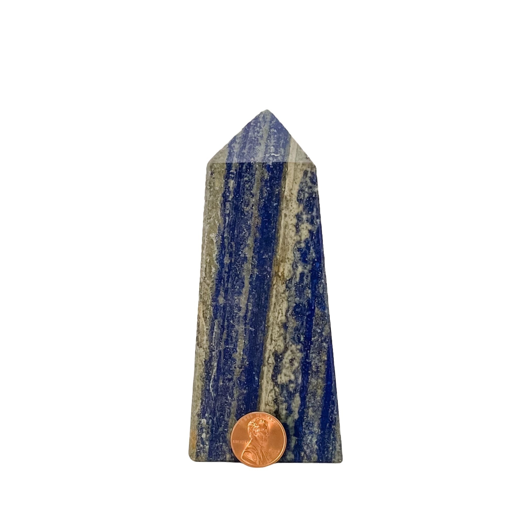 Lapis Lazuli, Large Point, Obelisk, Over 1 Pound, Polished Crystal, Mineral Collection, Blue Chakra Stone