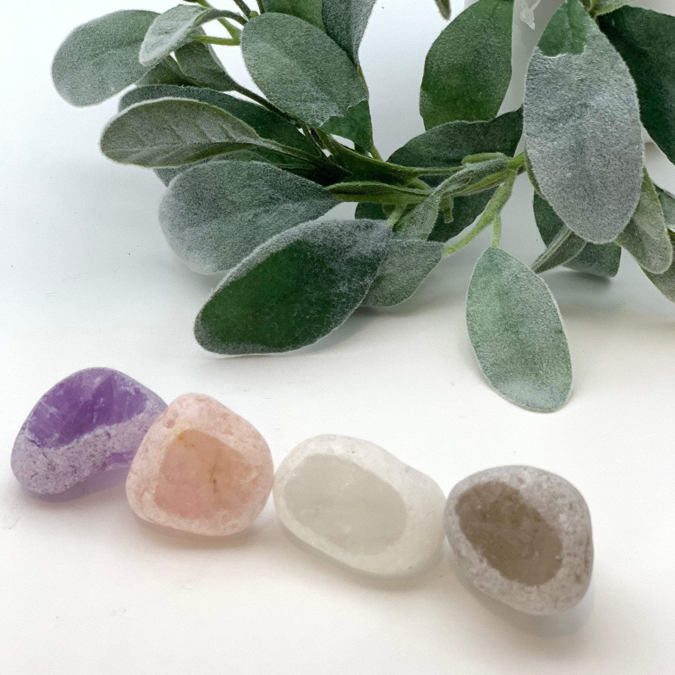 4 Seer Stones: Rose, Smokey, Crystal, Amethyst - Interiors in Balance