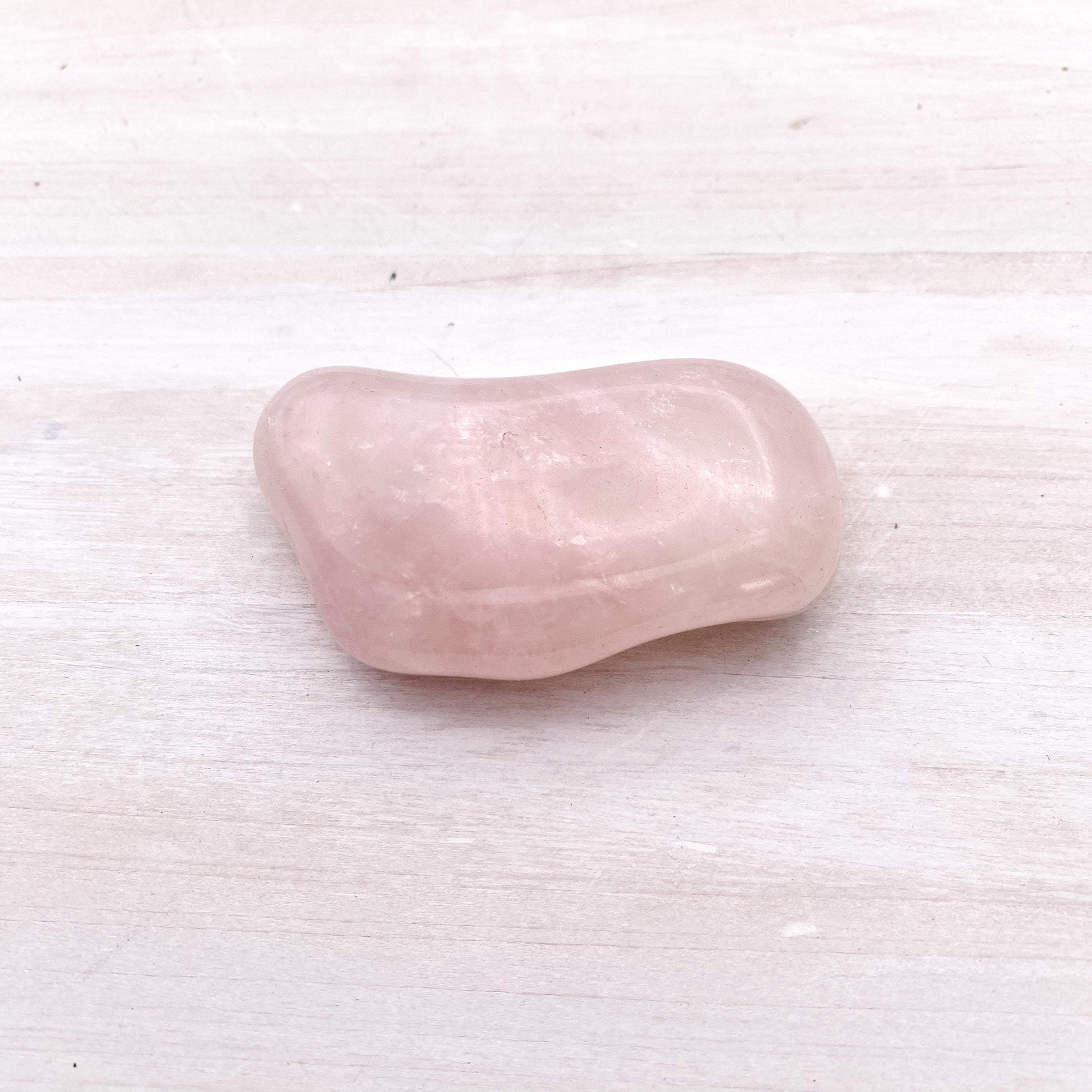 Rose Quartz, Massage Palm Crystal Hand Stone - Interiors in Balance