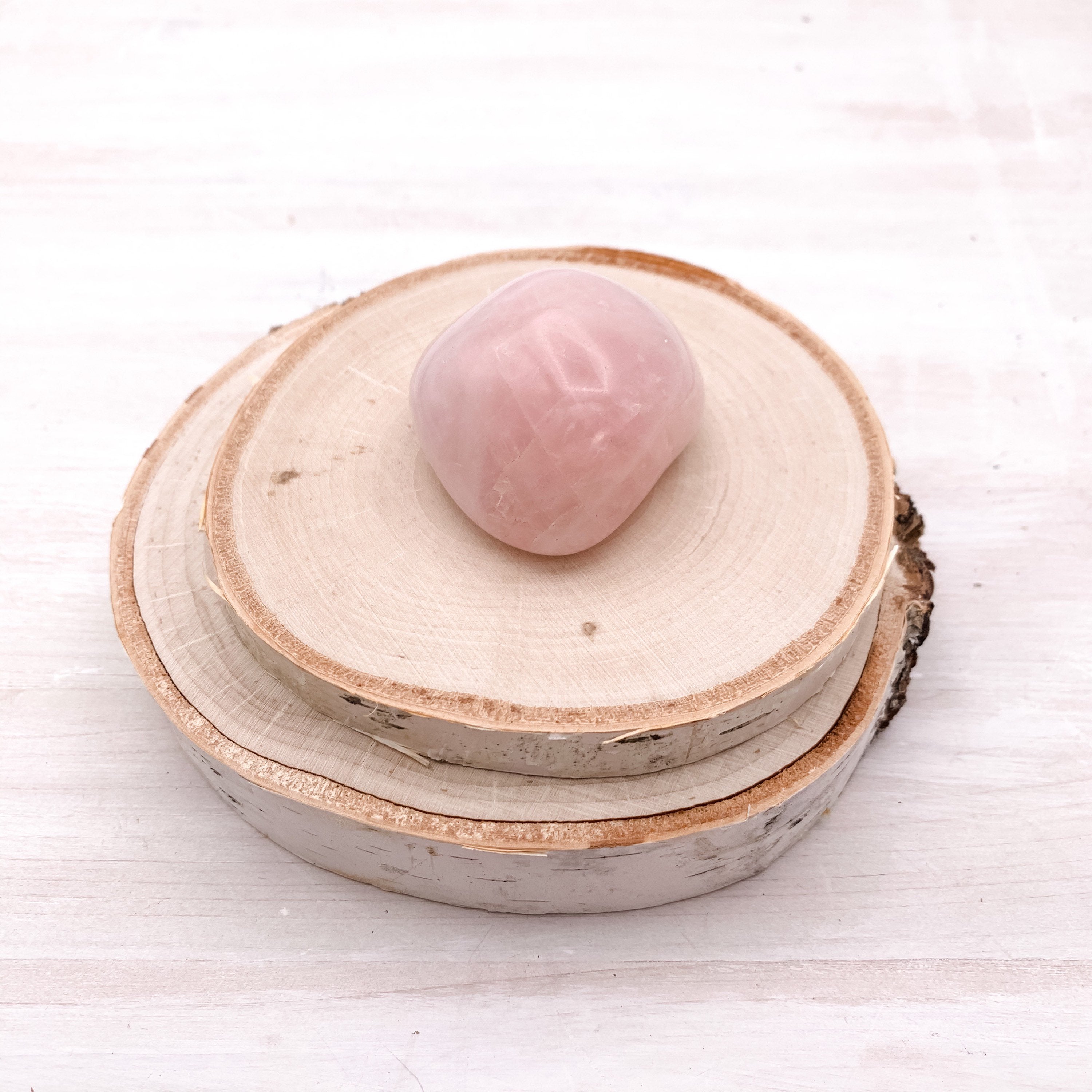 Rose Quartz, Massage Palm Crystal Hand Stone - Interiors in Balance