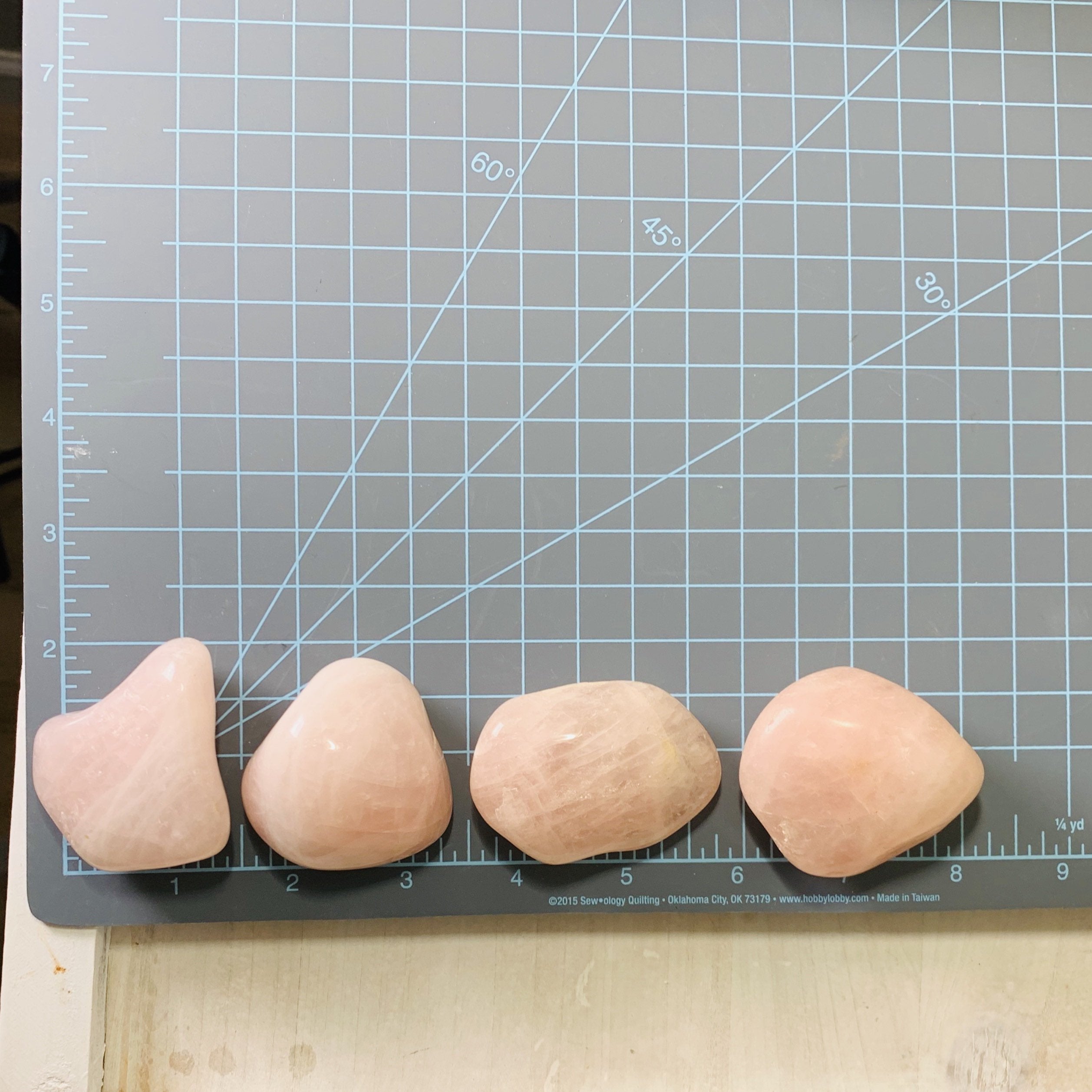 Rose Quartz, Massage Palm Crystal Hand Stone - Interiors in Balance