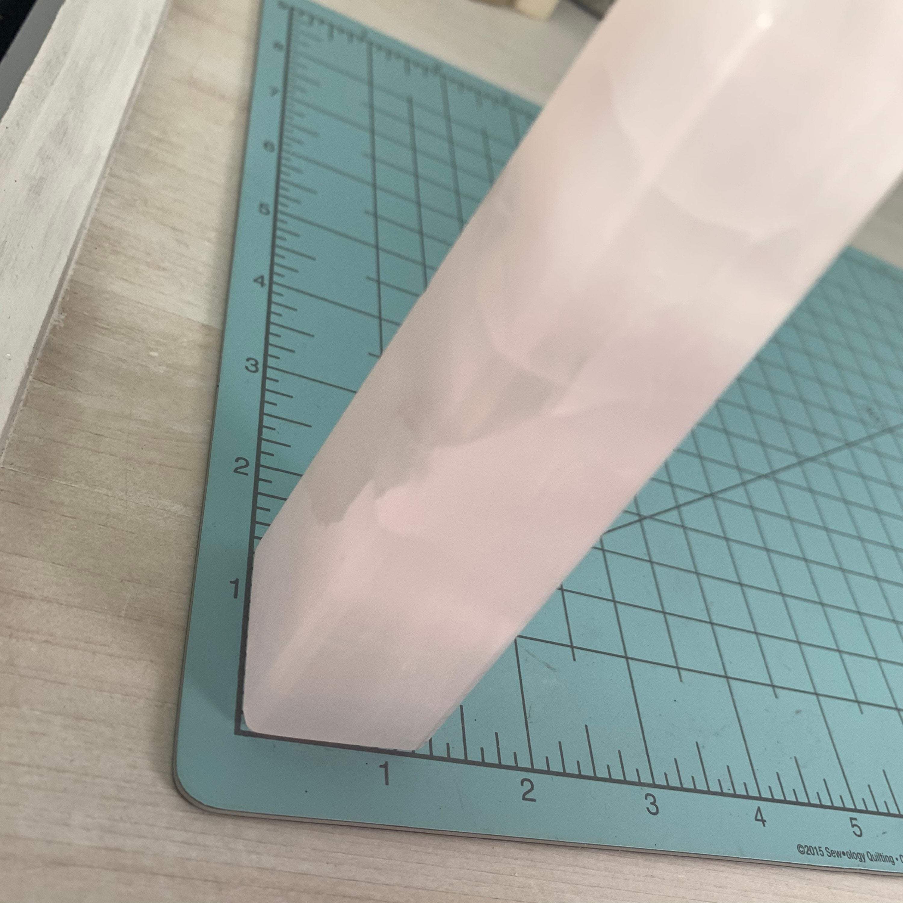 Pink Calcite Crystal Tower, Point, Obelisk - Interiors in Balance