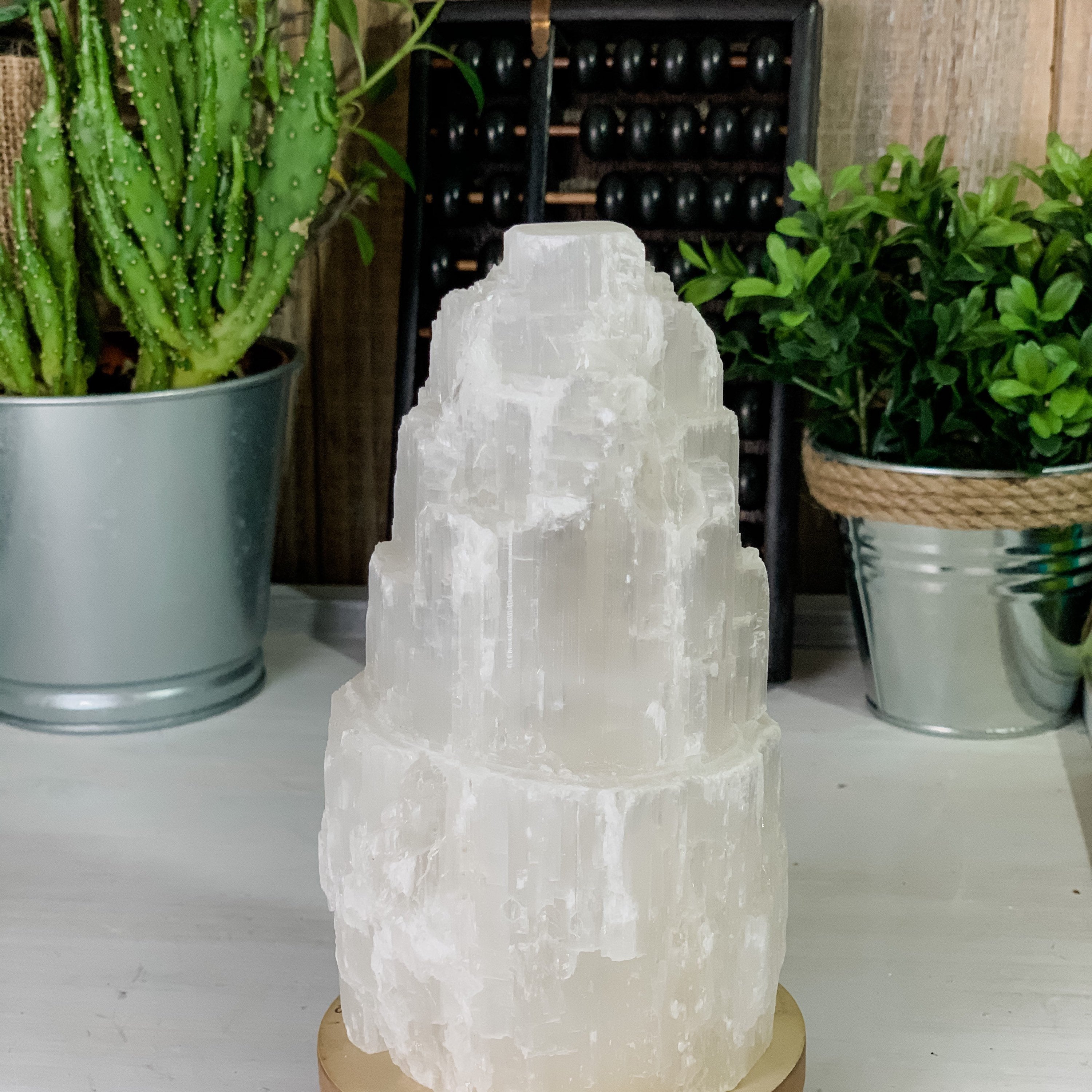 Selenite Skyscraper Tower Lamp - Interiors in Balance