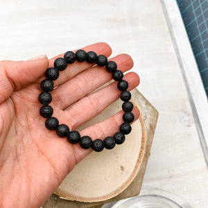 Volcanic Lava Rock Bracelet - Interiors in Balance