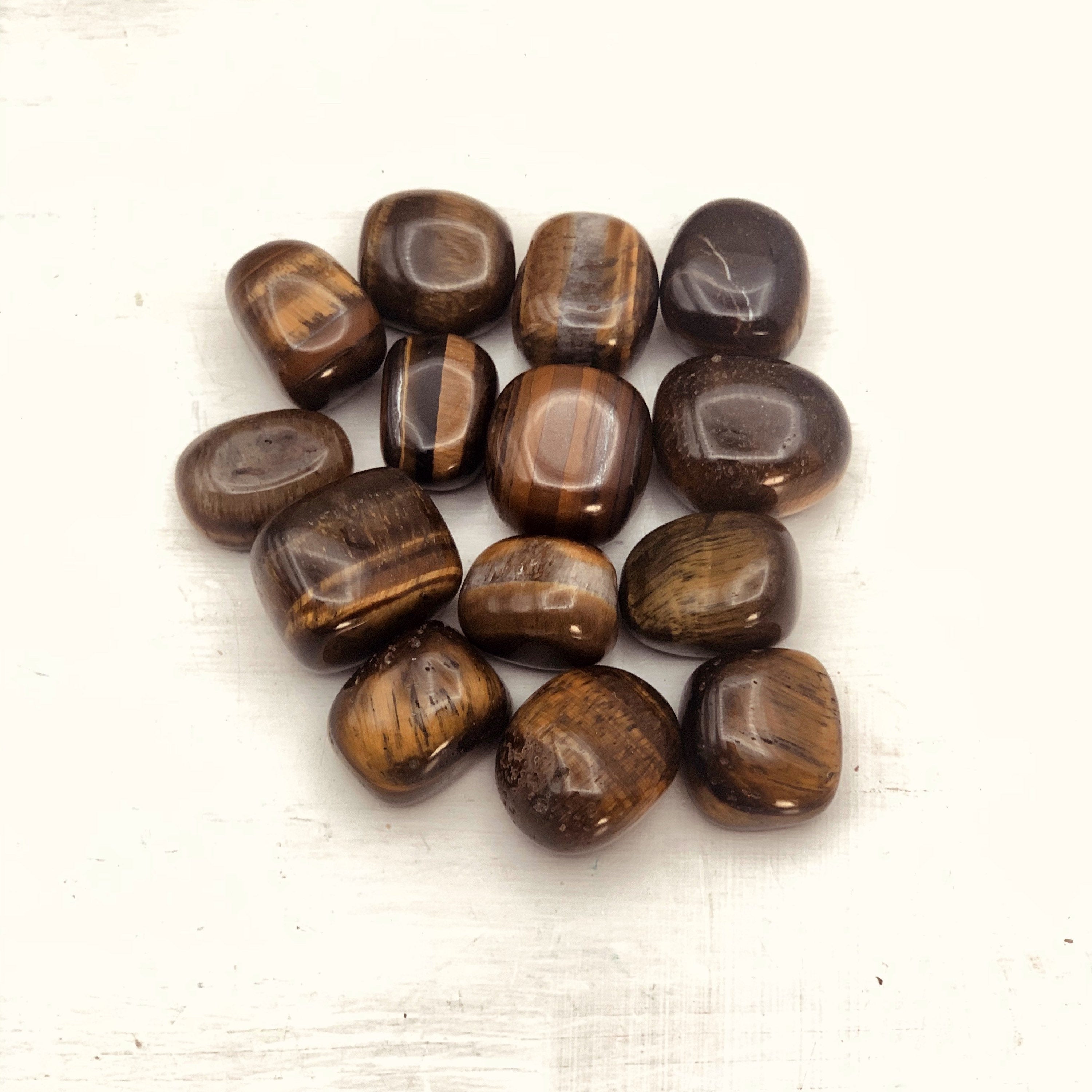 Tiger’s Eye Tumbled Round Polished Stone - 1 Per Order - Interiors in Balance