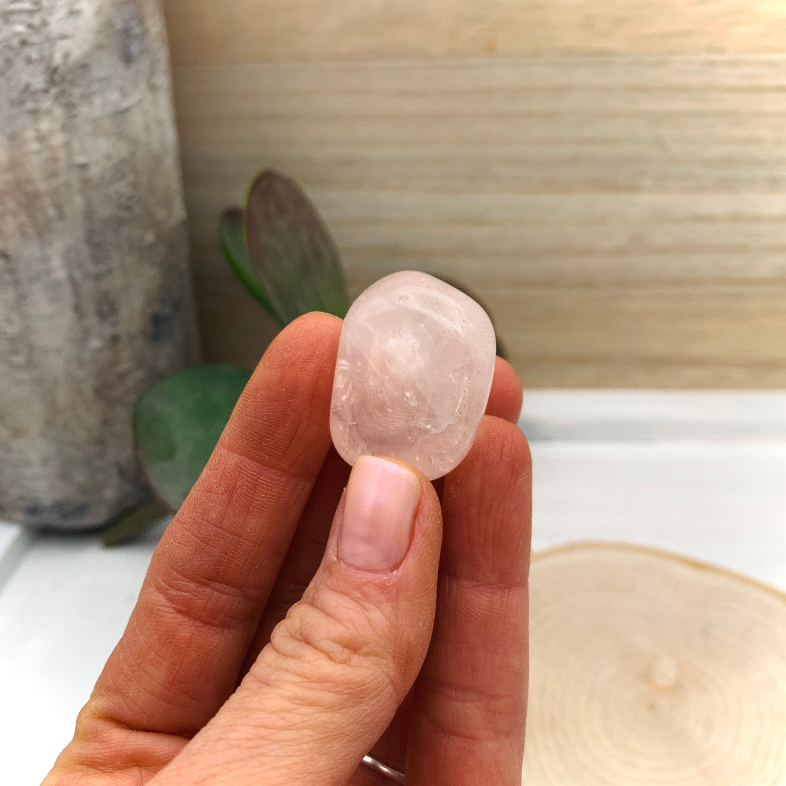 Rose Quartz Tumbled Nugget (1 Per Order) - Interiors in Balance