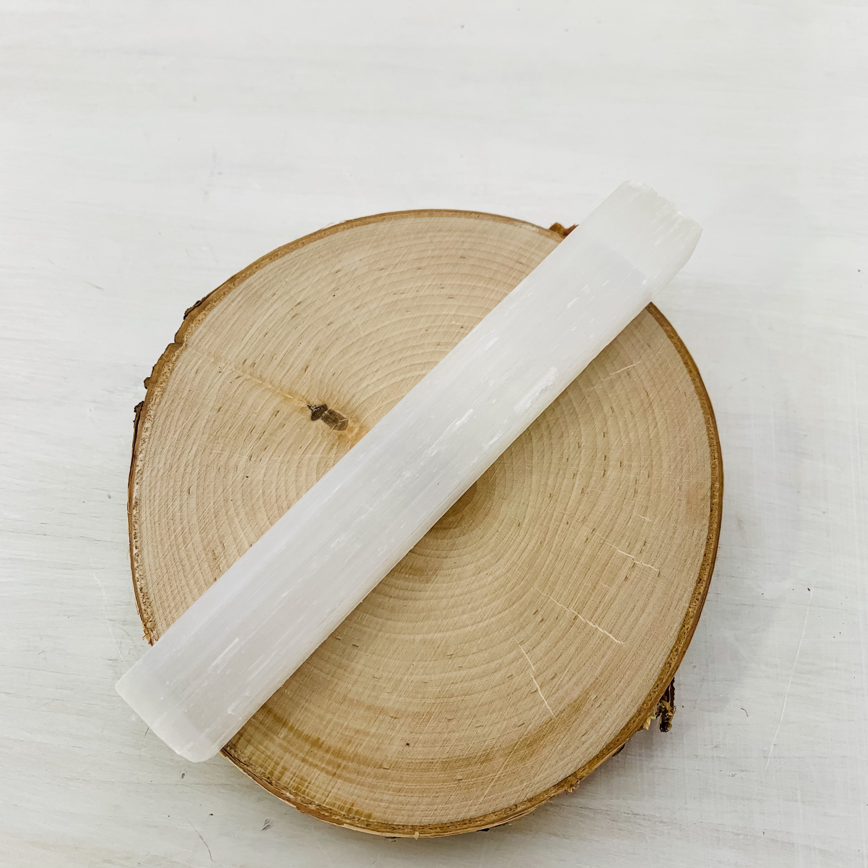 Selenite Stick, Selenite Wand with Size Options - Interiors in Balance