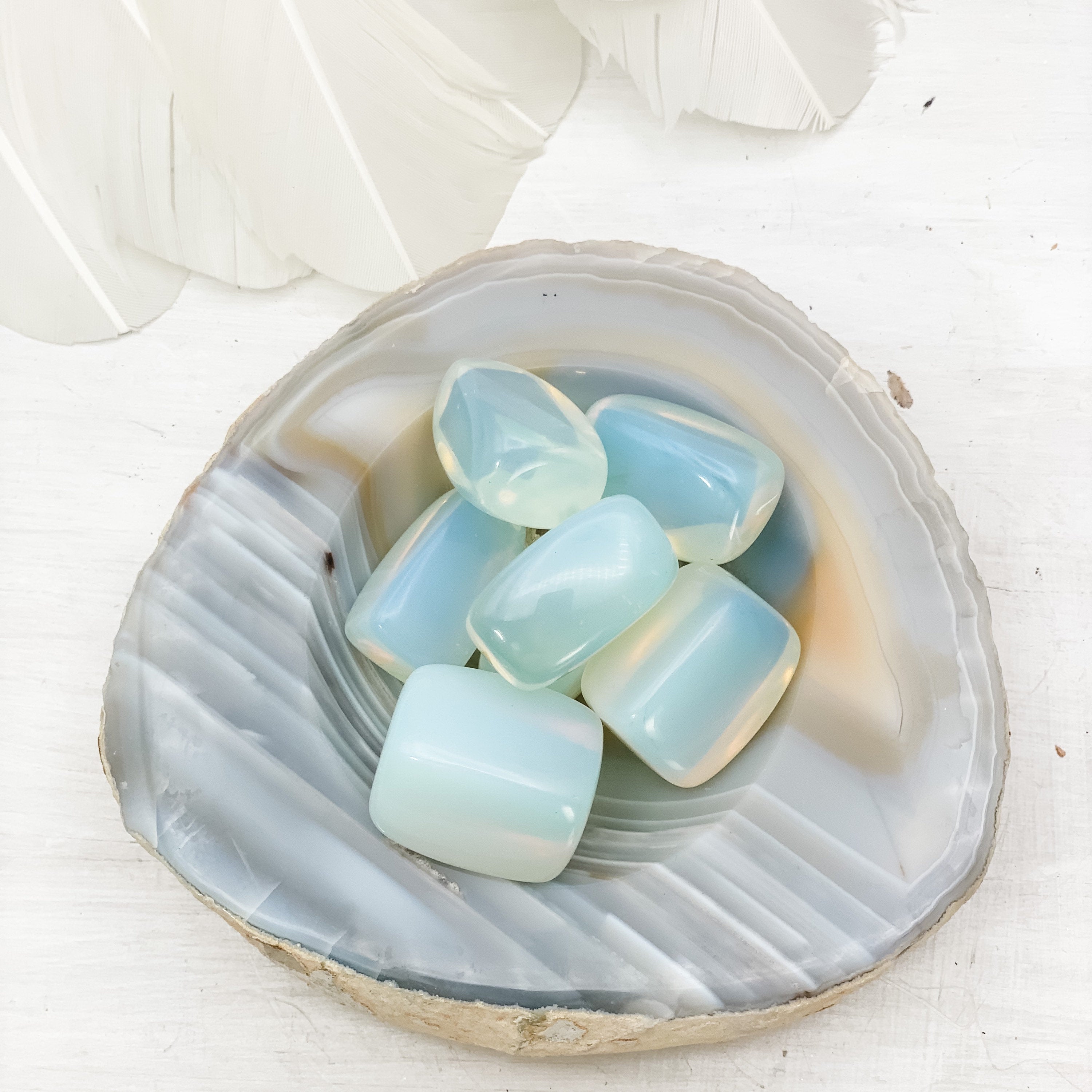 Opalite Tumbled Crystal, Polished Stone - Interiors in Balance