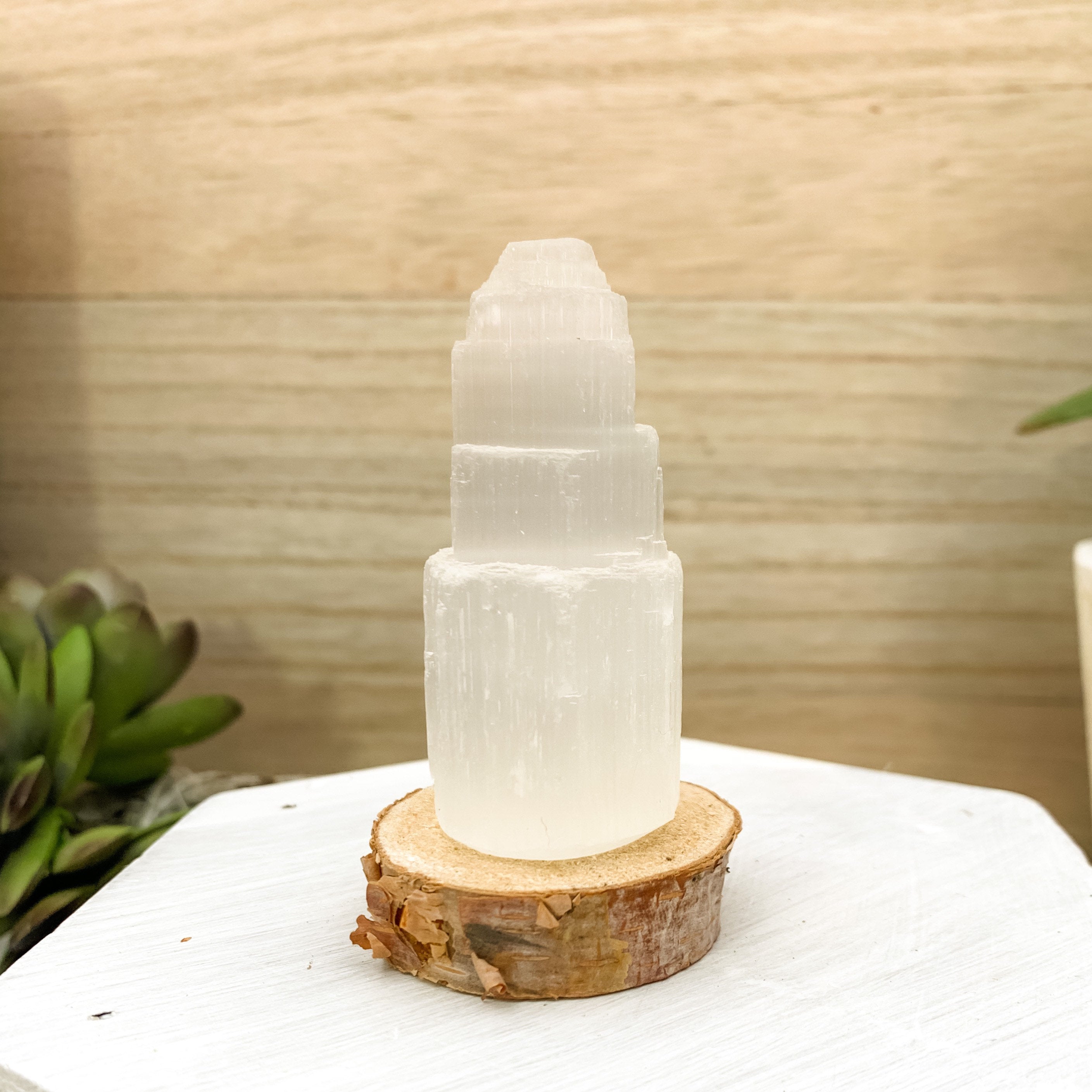 Selenite Moroccan Mini Tower Skyscraper - Interiors in Balance