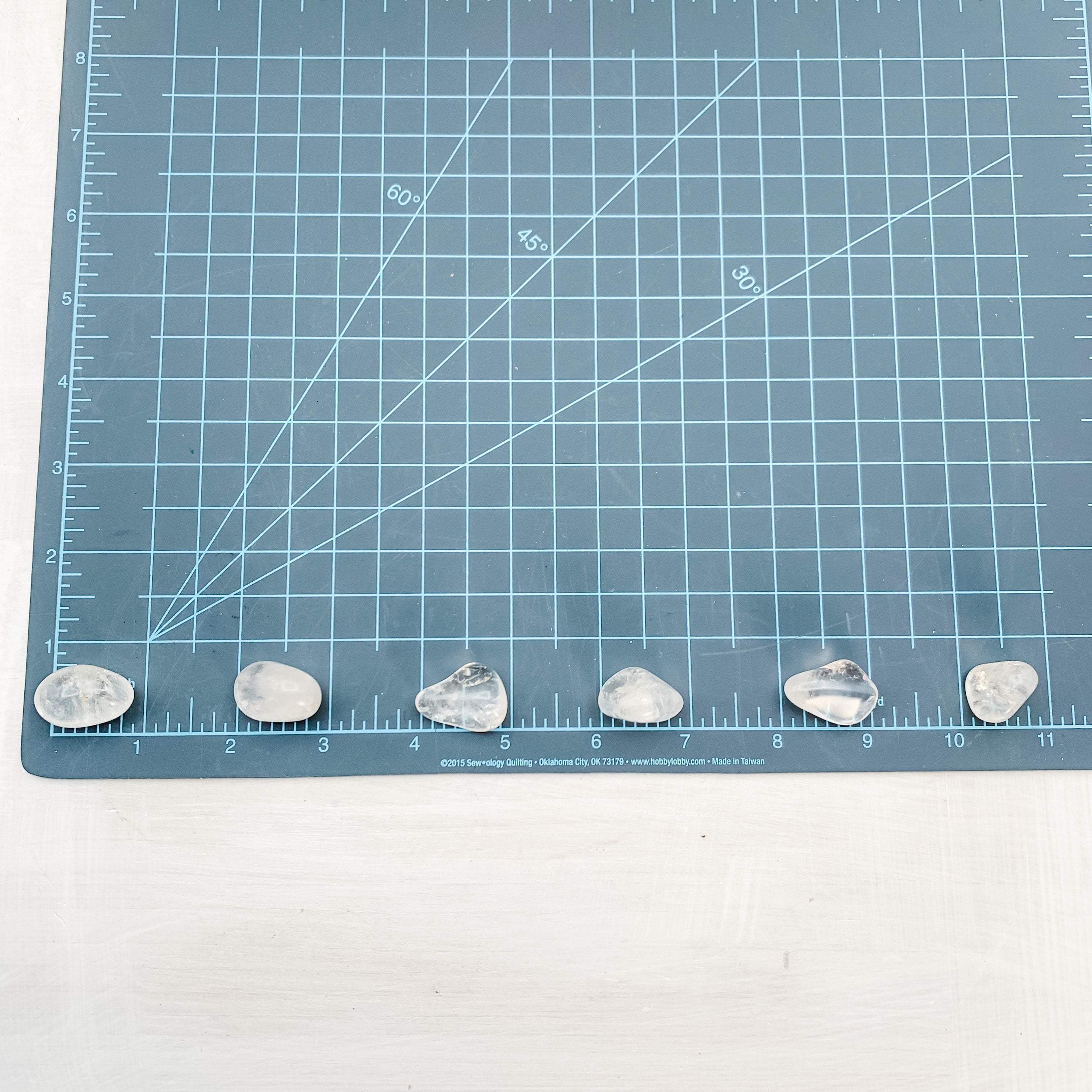 Clear Quartz Crystal, Tumbled, Polished Stone (1”) - Interiors in Balance