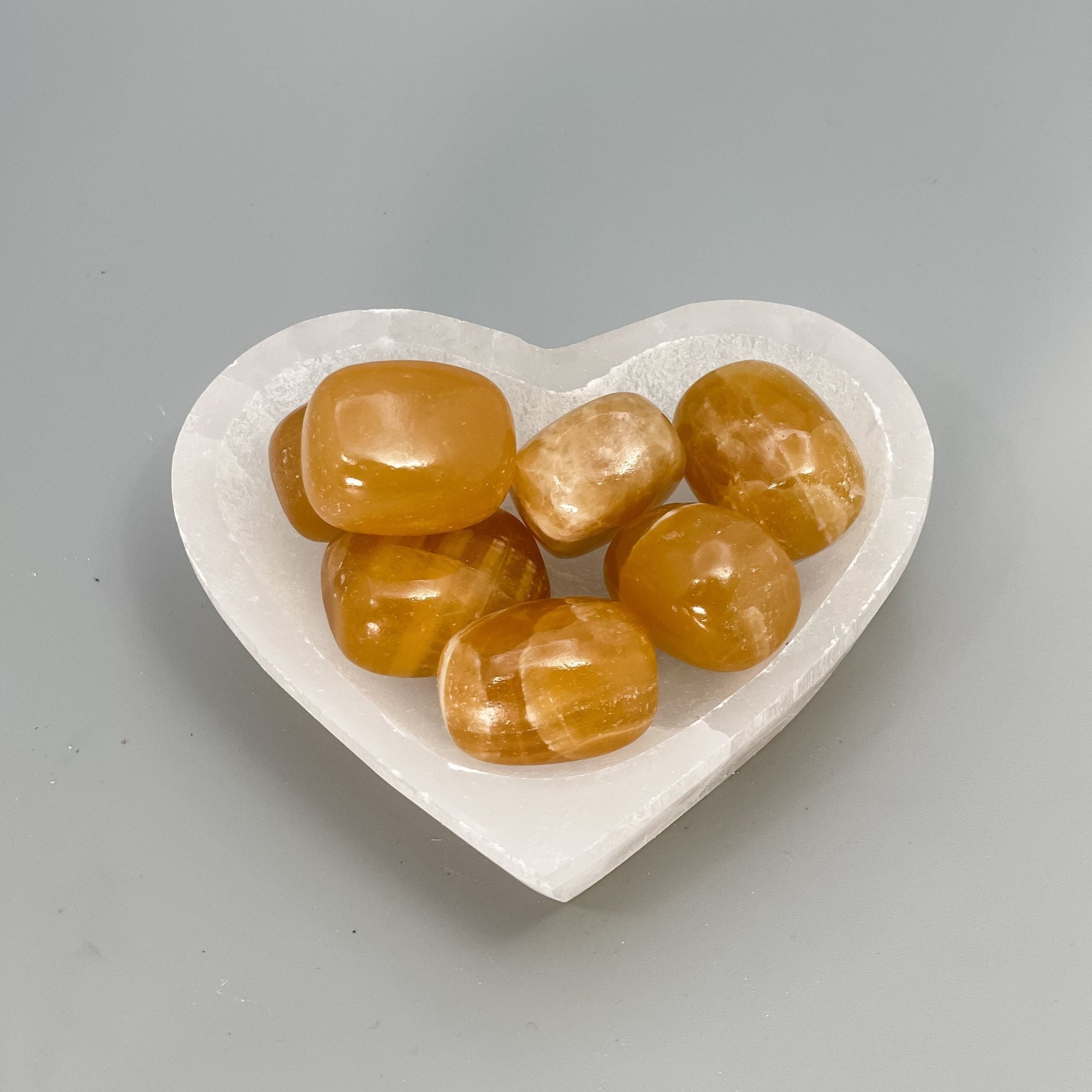 Heart Shaped Selenite Bowl 4" & 6"