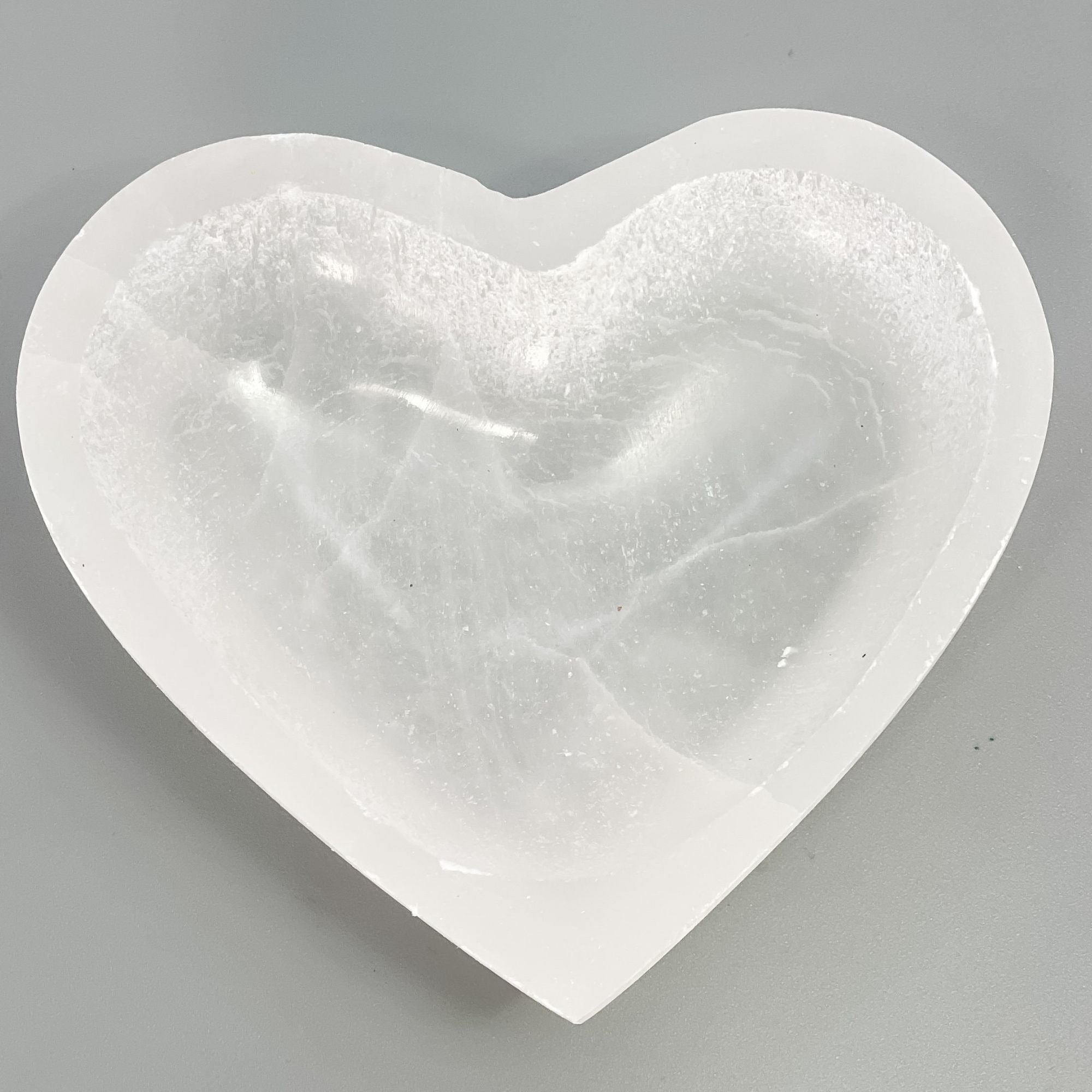 Heart Shaped Selenite Bowl 4" & 6"