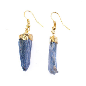 Blue Kyanite Crystal Earrings