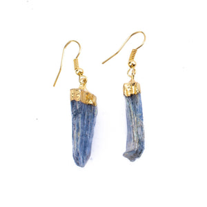 Blue Kyanite Crystal Earrings