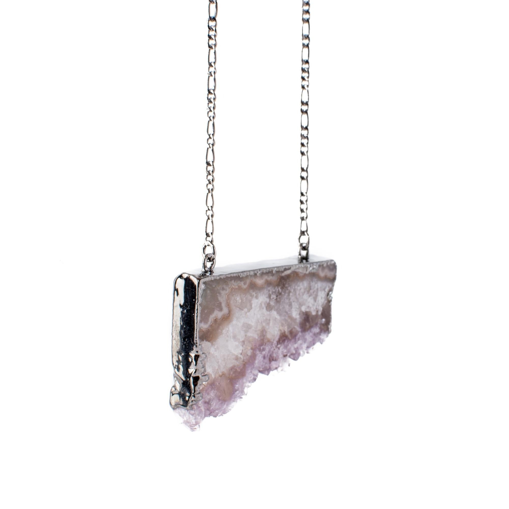 Agate Slice, Freeform Chakra Crystal Necklace – INTERIORS IN BALANCE