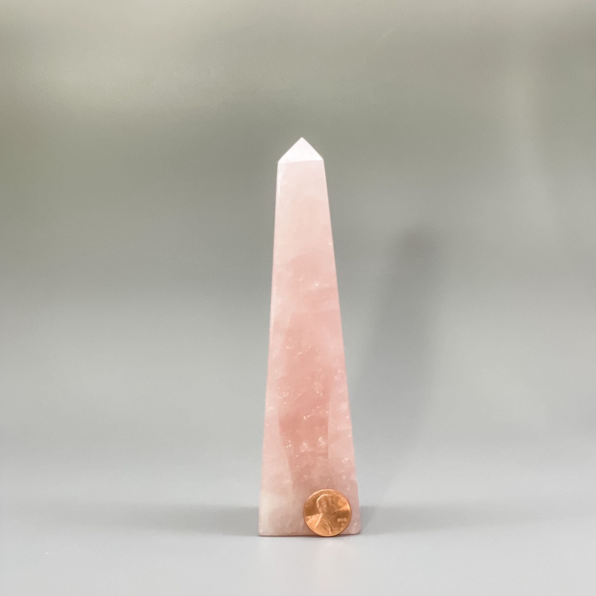 Rose Quartz Obelisk, 6” High