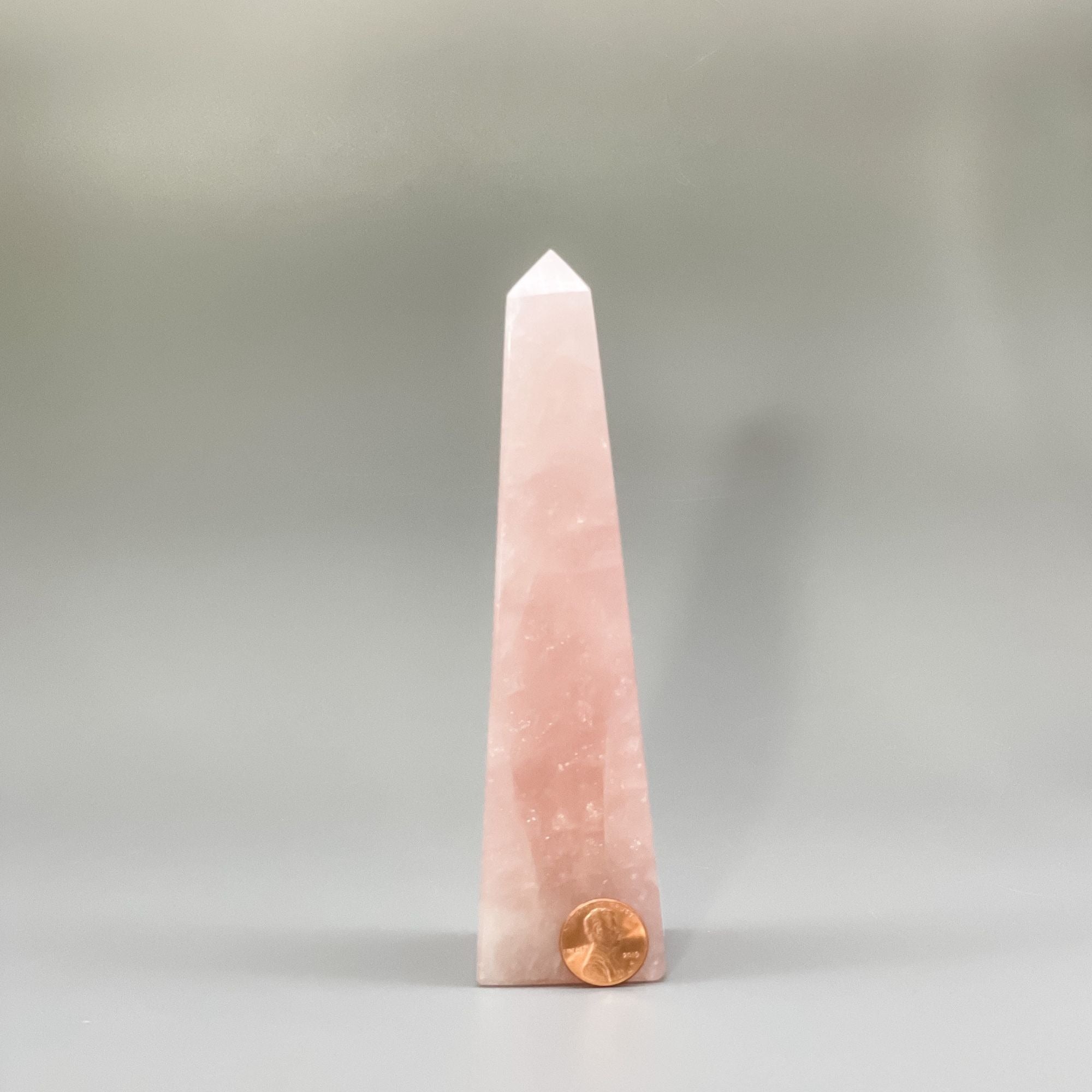 Rose Quartz Obelisk, 6” High